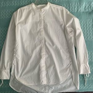 Loft Womens White Blouse Size Large